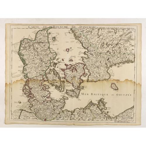 Old map image download for Carte du Royaume de Danemarc.