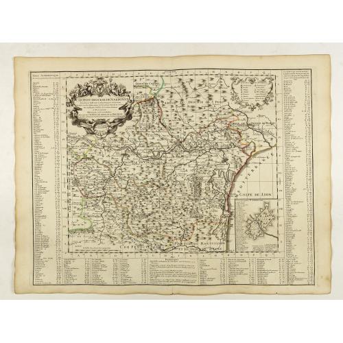 Old map image download for Carte du Diocese de Narbonne.