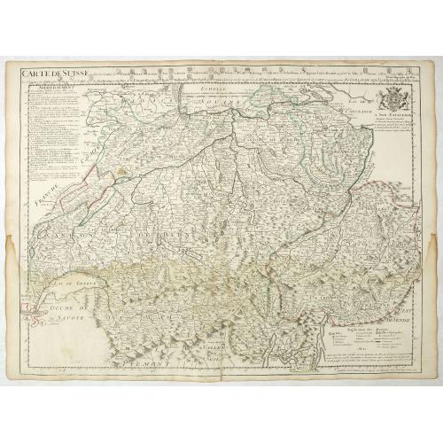 Old map image download for Carte de Suisse ou sont les Cantos de. . .