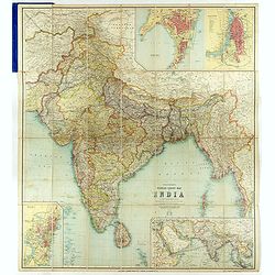 Thacker's Reduced Survey Map of India.