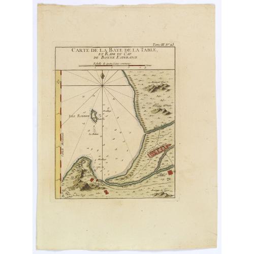 Old map image download for Carte de la Baye de la Table, et Rade du Cap de Bonne Esperance.