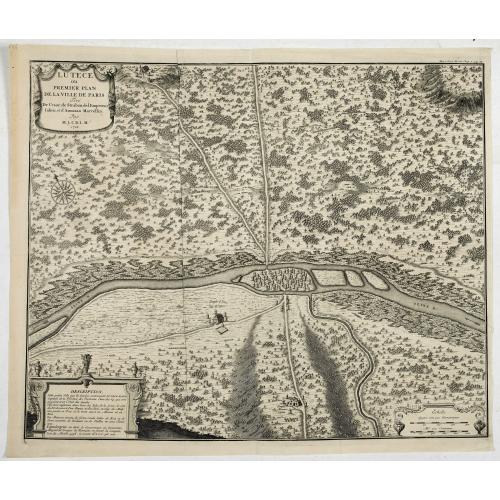 Old map image download for Lutece ou Premier Plan de la Ville de Paris Tiré de Cesar . . .