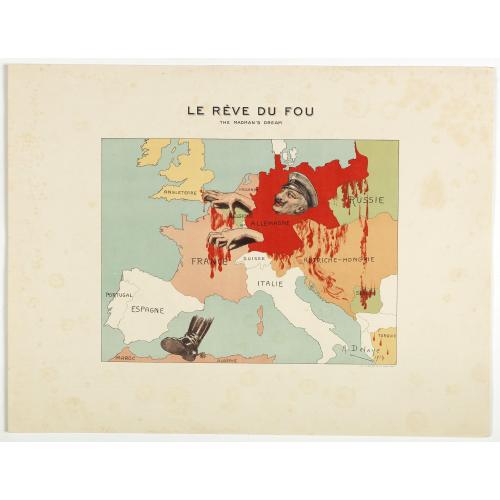 Old map image download for Le Rève du Fou. The madman's dream.