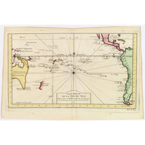 Carte Reduite de la Mer du Sud.