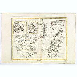 Parte della Costa a Orientale dell'Africa con I'Isola di Madagascar e le Carte particolari dell'Isole di Francia e di Borbon.