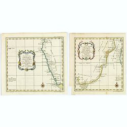 [2 Maps] Coste Occidentale d'Afrique, Depuis le Xie. Degre. . . / Carte de la Coste Orientale d'Afrique, depuis le Cap de Bonne Esperance. . .