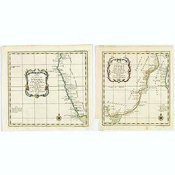 [2 Maps] Coste Occidentale d'Afrique, Depuis le Xie. Degre. . . / Carte de la Coste Orientale d'Afrique, depuis le Cap de Bonne Esperance. . .