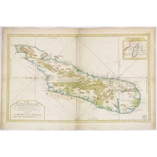 Old map image download for Carte de L'Isle de Madagascar. . .