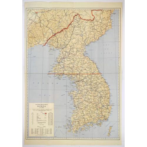 Official War map of Korea.