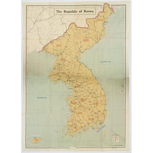 Old map image download for The Republic of Korea.