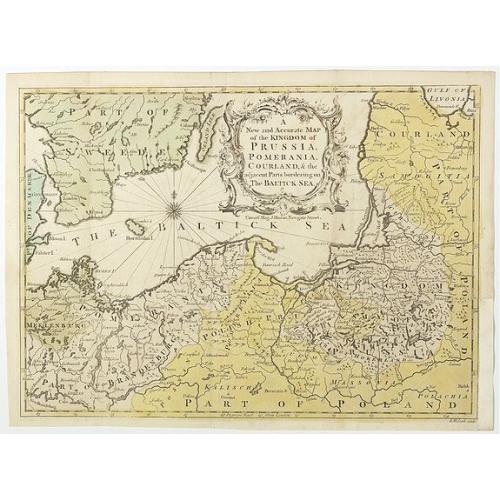 Old map image download for A New and Accurate Map of the Kingdom of Prussia, Pomerania, Courland & the Adjacent Parts Bordering on the Baltick Sea.