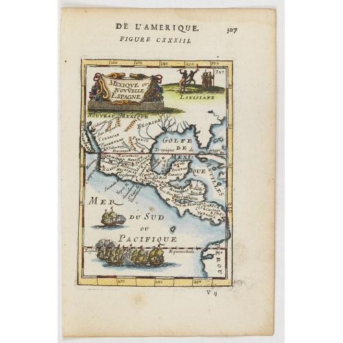 Old map image download for Mexique ou Nouvelle Espagne.