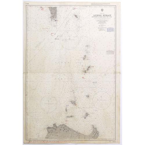 Old map image download for China Sea Luzon Strait between Luzon and Tai-Wan from the United States & Japanese Government chartsto 1929. . . (3804)