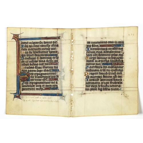 Double page from an early Psalter.