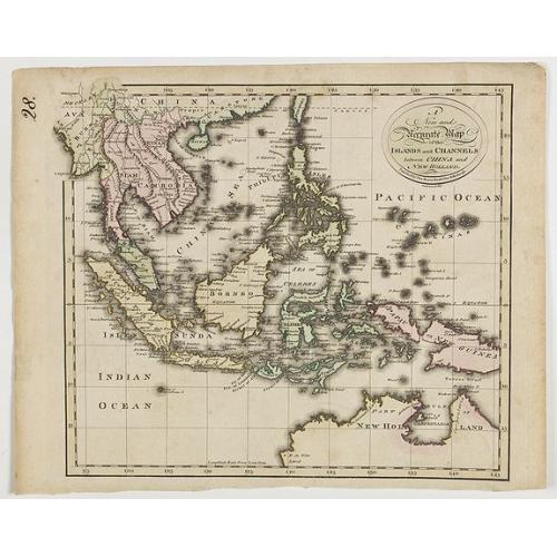 Old map image download for A new and Accurate map of the islands and Channels between China and New Holland.