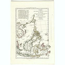 Carte des Indes en Deca et au Dela du Gange, avec les Isles de la Sonde, Borneo, les Moluqes et les Philippines partie Orientale. Par M. Bonne, ingenieur Hydrographe de la Marine. A' Venise, Par P. Santini 1790.