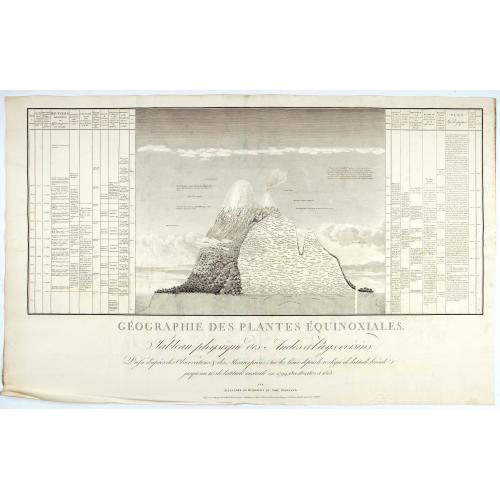 Old map image download for Géographie des Plantes Equinoxiales - Tableau physique des Andes et pays voisins. . .