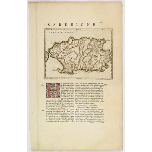 Old map image download for Sardinia Insula.