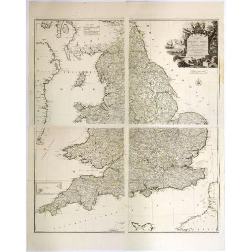 Old map image download for Karte von England und Wallis. . .