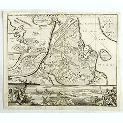 Prospect, Grundris und Gegent der Königl. Schwed. Vestung Stralsund wie solche den 15 July 1715 von den Nordischen Hohen. . .