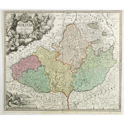 Old map image download for Tabula Generalis Marchionatus Moraviae..