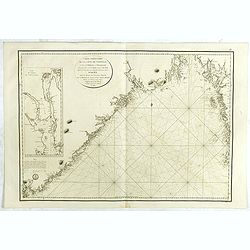 Carte particulière de la côte de Norwége, à l'est de Flekkeröe et Christiansand, avec partie de la côte de Suède jusqu'à. . .