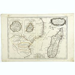 [Map of Madagascar, Mauricius island and Réunion island, in Cyrillic ].