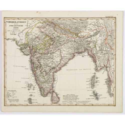 Old map image download for Vorder-Indien oder dasIndo-Britische Reich.