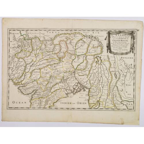 Old map image download for L'Inde deca et dela le Gange, ou est L'Empire du Grand Mogol. . .