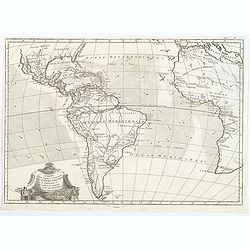 Carte pour servir a L'Histoire Philosophique et Politique des Etablissemens et du Commerce des Europeens dans les deux Indes.
