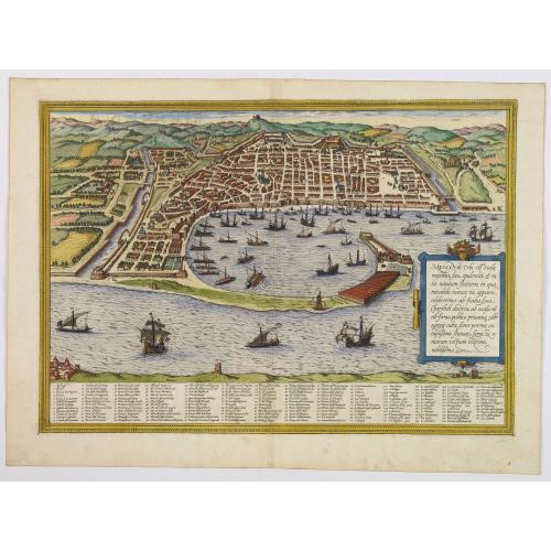 Old map image download for Messana, Urbs est Sicilie maxima, situ, opulentia, & tuta navium statione.