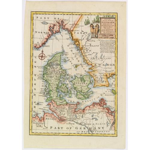 Old map image download for A New and Accurate map of Denmark.