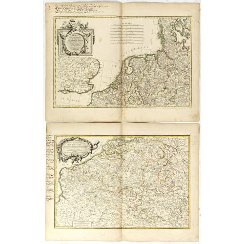Old map image download for [Two maps] Partie méridionale des Pays-Bas . . .