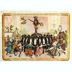 Gran quadriglione Africano nel carnevale 1885 (Rana N. 28 - Cent. 20).