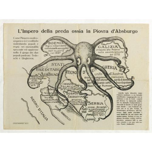 Old map image download for L'Impero della preda ossia la Piovra d'Absburgo.
