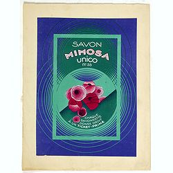 Art déco mini poster for Savon Mimosa.