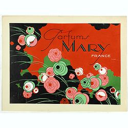 Art déco label for Parfum Mary France.