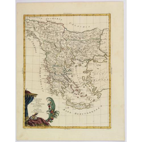 Old map image download for Turchia d'Europa divisa Nelle Sue Provincie, e Governi. . .