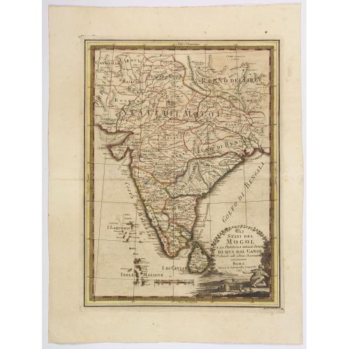 Old map image download for Gli Stati del Mogol e la Penisola delle Indie di qua dal Gange.