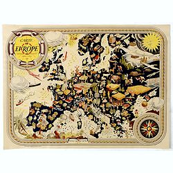 Carte D'Europe - Editions Jacques Petit.
