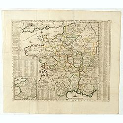 Carte Geographique du Royaume de France, avec des remarques curieuses sur l'ancienne, et la nouvelle geographie.