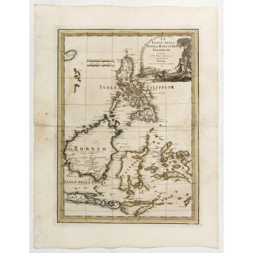 Old map image download for Le Isole della Sonda, Molluche, e Filippine delineate sulle ultima osservazioni.