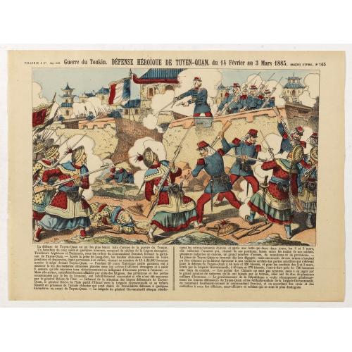 Old map image download for Guerre du Tonkin. Défense héroïque de Tuyen-Quan, du 14 février au 3 mars 1885. (N°165)