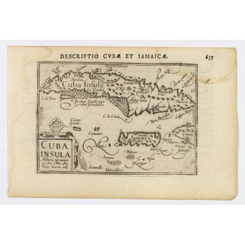 Old map image download for Cuba Insula.