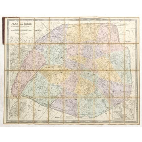 Old map image download for Plan de Paris A l'Echelle de 2 Millim. pour 2.5 Metres . . . Indiquant les Nouveaux percements et les changements de mons de Voies publiques Avec Plans Supplmentaries Pour Les Bois De Boulogne et De Vicennes . . .