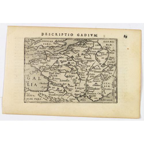 Old map image download for Descriptio Gadium [France].