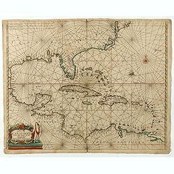 Pascaerte vande Caribische Eylanden, vande Barbados tot aende Bocht van Mexico ‘t Amsterdam By Hendrick Doncker. . .