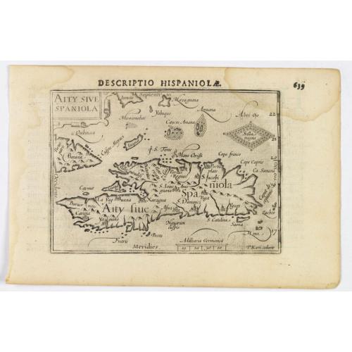 Old map image download for Decriptio Hispaniolae.