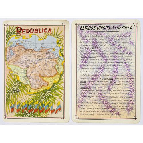 Old map image download for Republica de Venezuela.