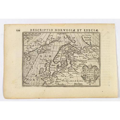 Old map image download for Descriptio Norwegiae et Sveciae.